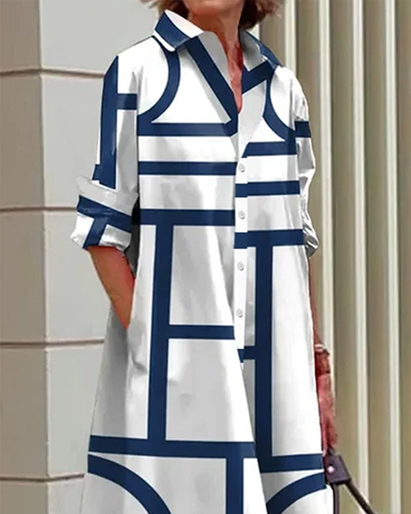 Heidi-Mode | Kleid mit Taschen und Geometrischem Druck