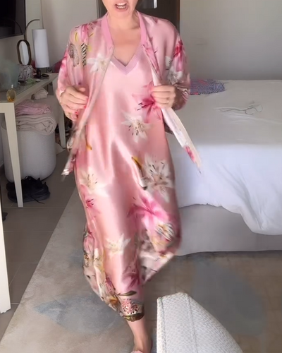 Set Ärmellos Bedruckt Rock Und Mantel