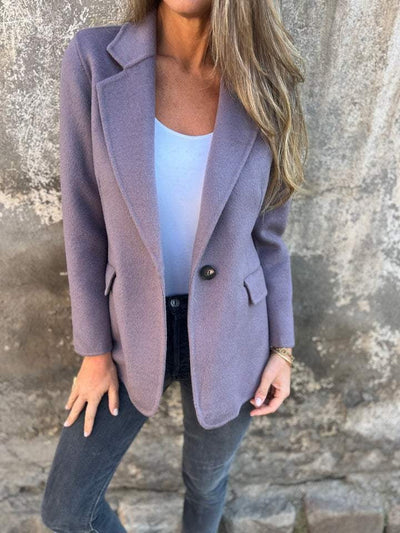 SYLVIA - BLAZER AUS WOLLE MIT REVERS