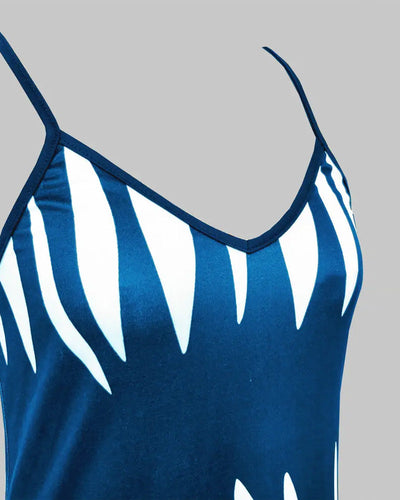 Kleid Temperamentvoll Und Modisch V-Ausschnitt Träger