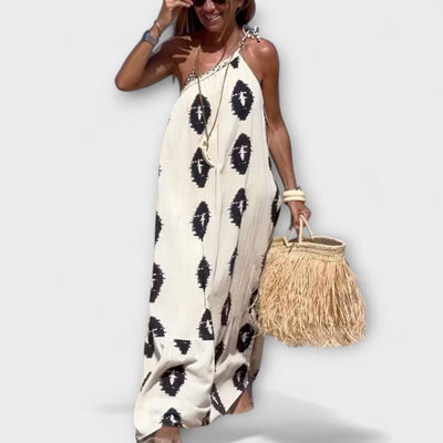 Isla - Ein-Schulter Maxi Kleid mit Sonnenstrahlen-Vibes