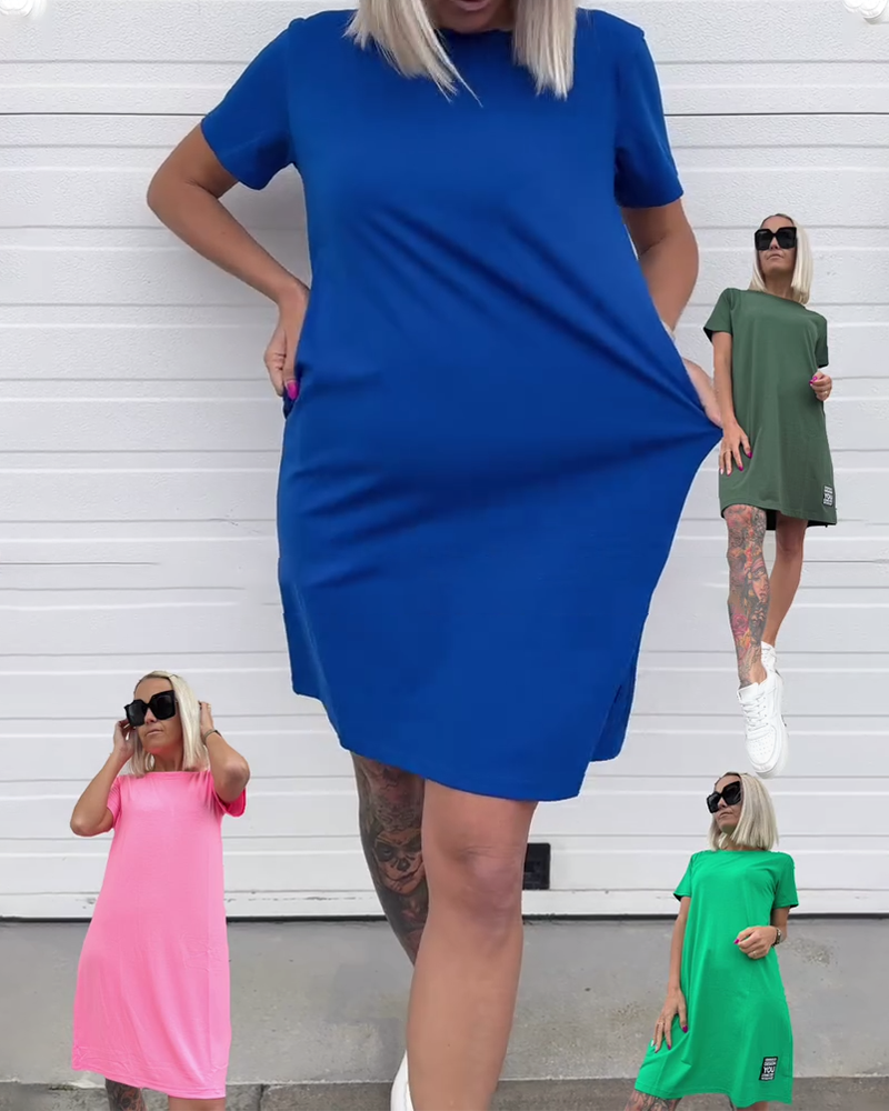 Kleid Einfaches Buchstabenlogo Einfarbig