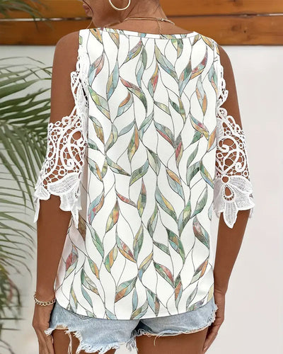 Bluse Sexy Off-Shoulder Kurzärmelig