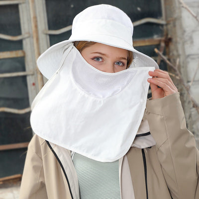 Heidi Mode | Vollabdeckung Gesicht Sonnenschutz Maske im Freien UV Eimer Hut