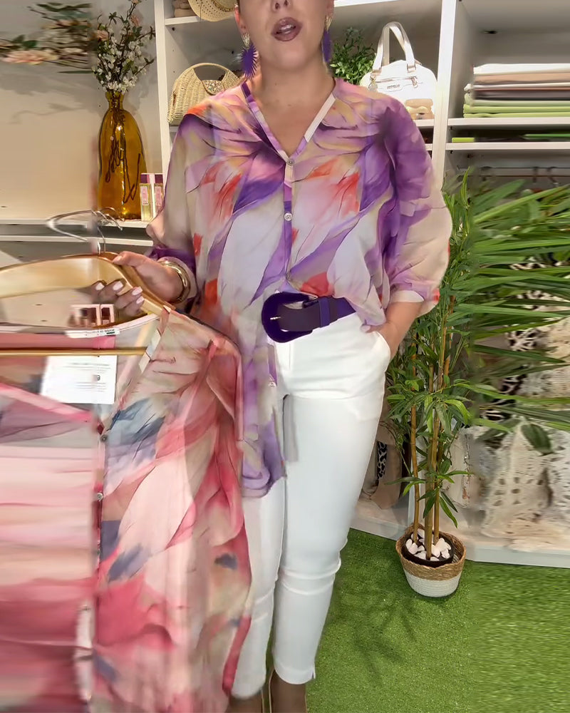 Hemd Langarm Bedruckt Mode