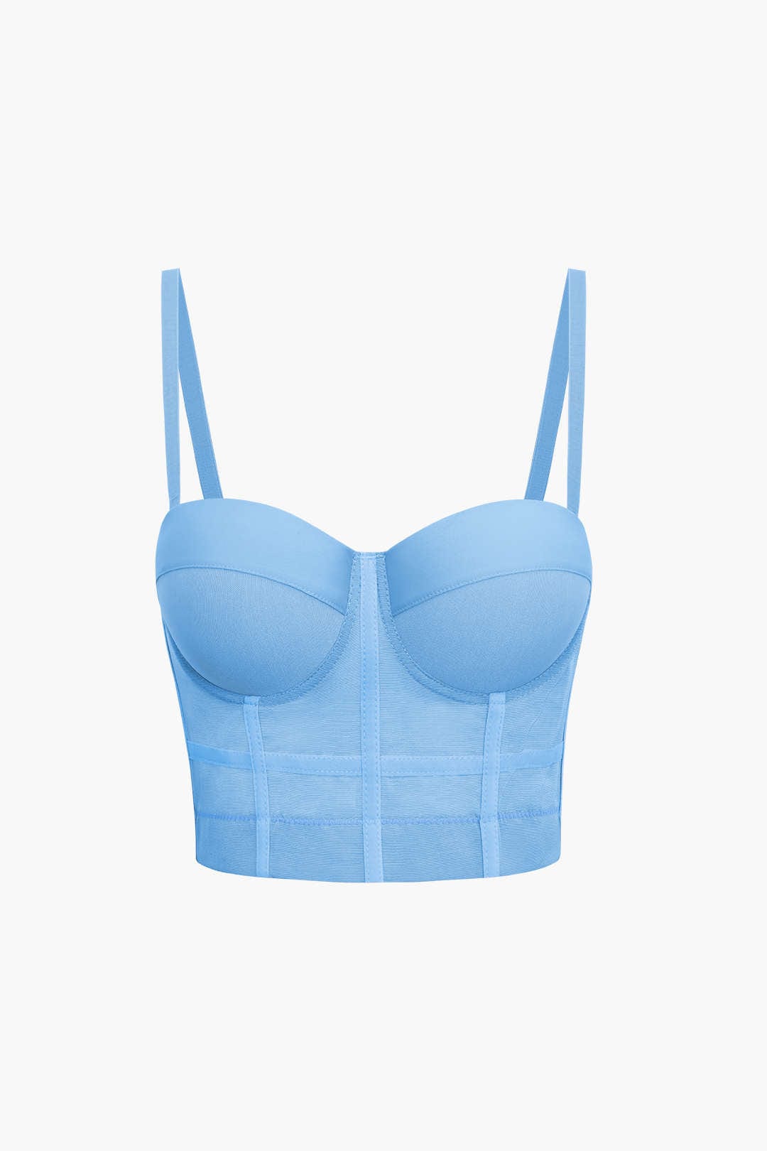 Ida | Figurbetontes Bustier-Top mit Bügel-Cups und transparenter Mesh-Struktur