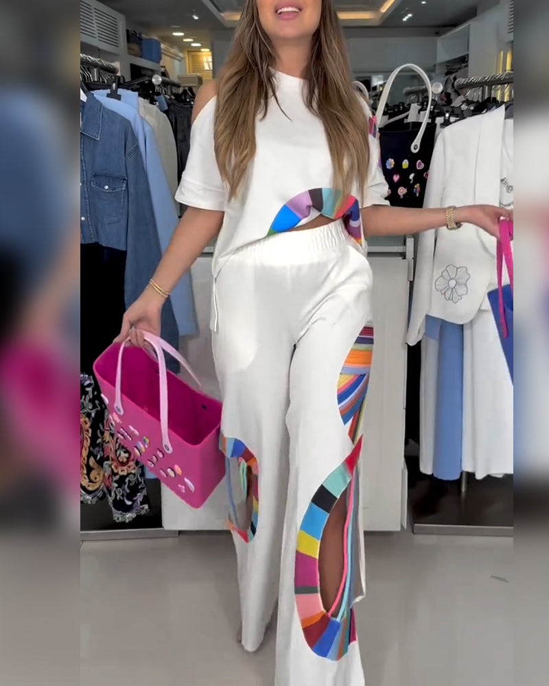 Setze Modisch Offen Schulter Sexy Zweiteilig