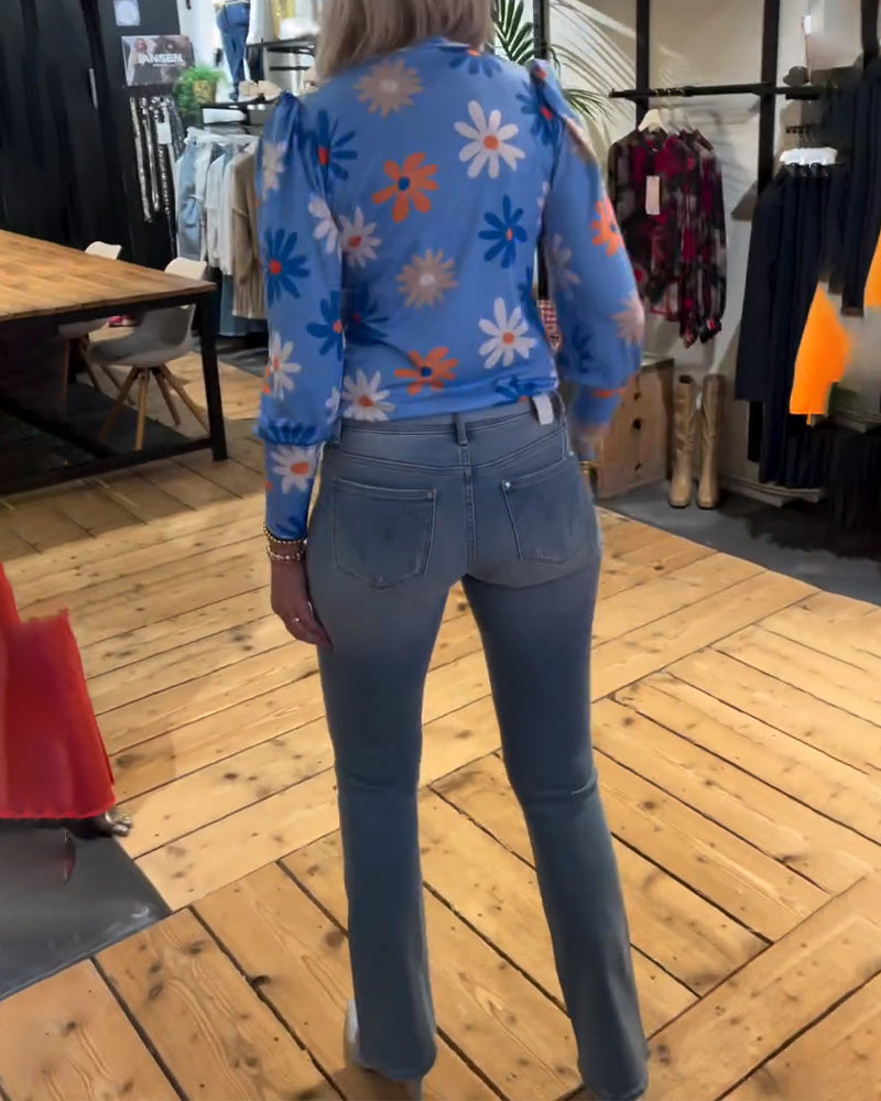 Bluse langärmelig Sonnenprint