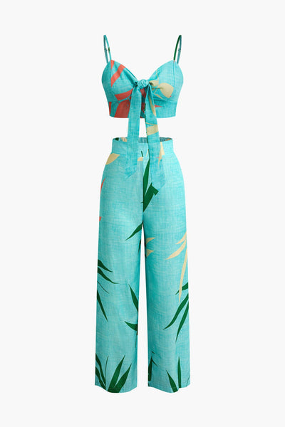 Bailey | Zweiteiler mit Knoten-Top & Bambusprint-Hose