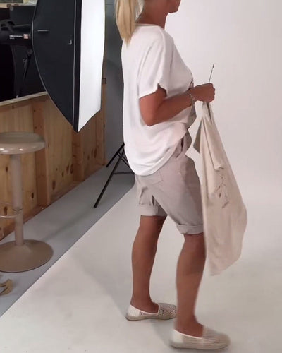 T-Shirt V-Ausschnitt bedruckt vielseitig