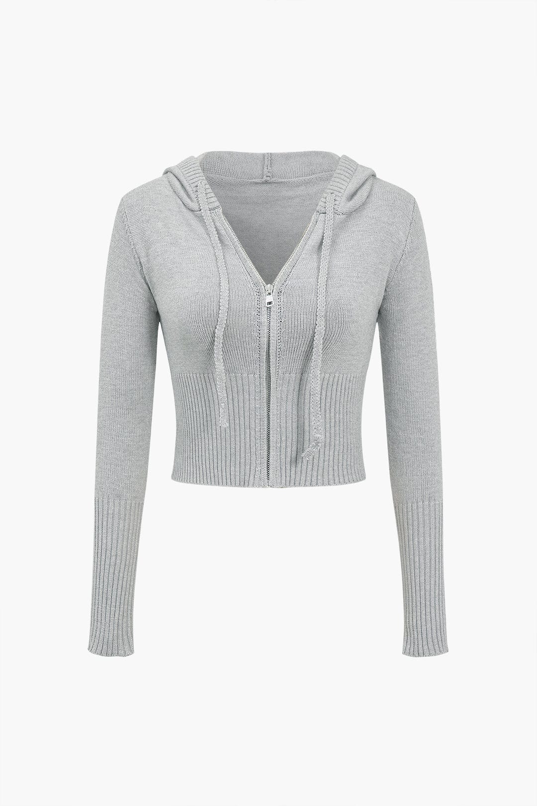 Ava | Strick-Set mit Kapuzenjacke & Schlaghose