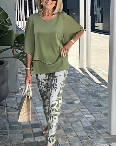 Set bedruckt lässig locker zweiteilig