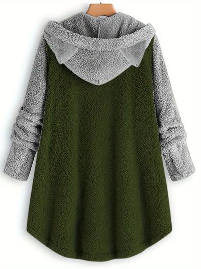 Weiche Fleece-Winterjacke für Frauen