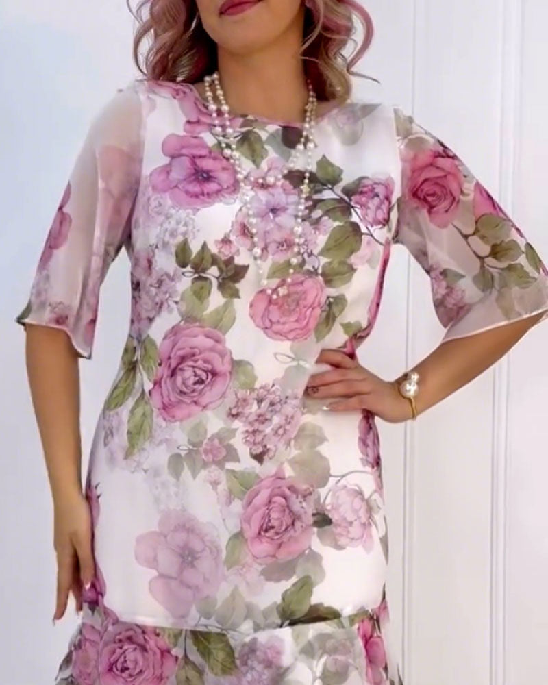 Kleid Modisch Blumenprint