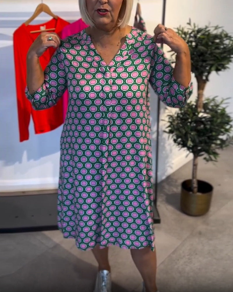 Kleid Mode lässig Kurzarm