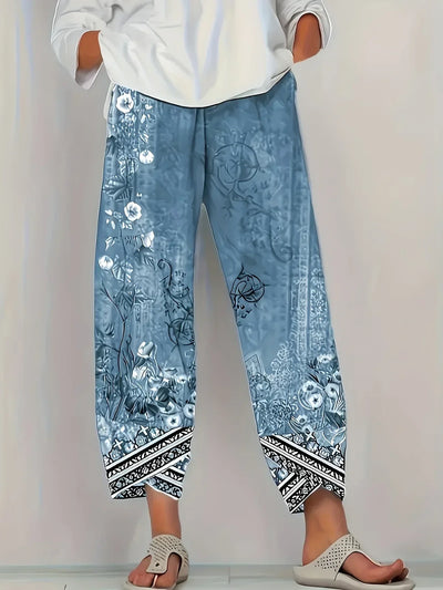 Kayden – Vintage Capri Hose Mit Blumenmuster