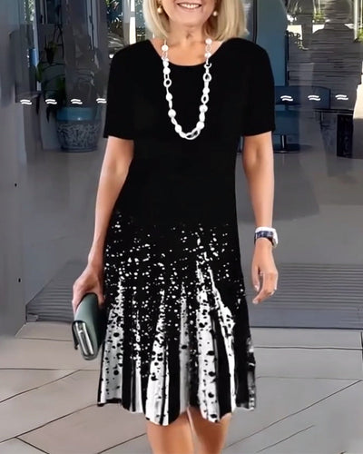 Kleid Temperamentvoll Pendler Print