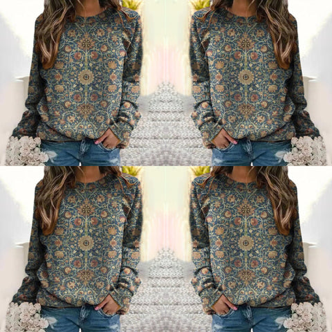 Eleganter Damenpullover mit floralem Design für stilvolle Looks