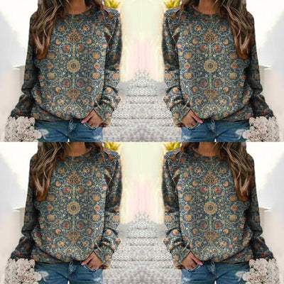 Eleganter Damenpullover mit floralem Design für stilvolle Looks