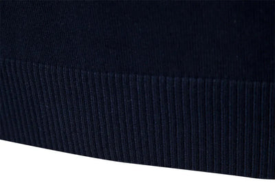 Eleganter gestreifter Slim-Fit Herrenpullover mit Reißverschluss – Stil trifft Komfort