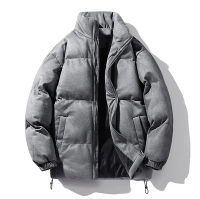Eleganter Wildleder-Parka mit Stilvollem Kragen für Herren