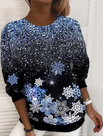 Elegantes Weihnachts-Sweatshirt für stilvolle Feiertage