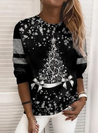 Elegantes Weihnachts-Sweatshirt für stilvolle Feiertage