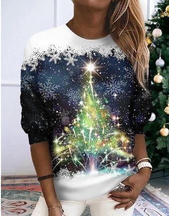 Elegantes Weihnachts-Sweatshirt für stilvolle Feiertage