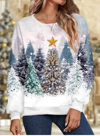 Elegantes Weihnachts-Sweatshirt für stilvolle Feiertage