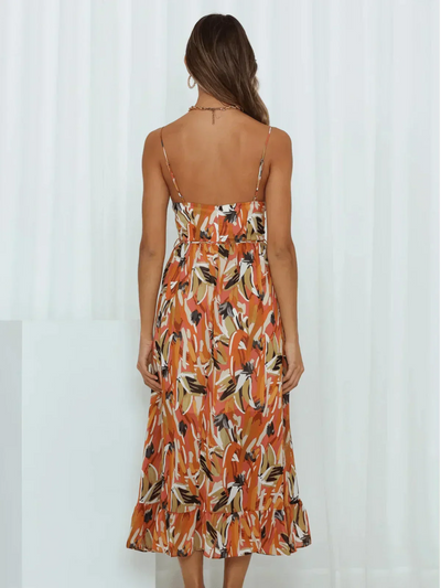 CHIARA | BUNTES MIDI-KLEID