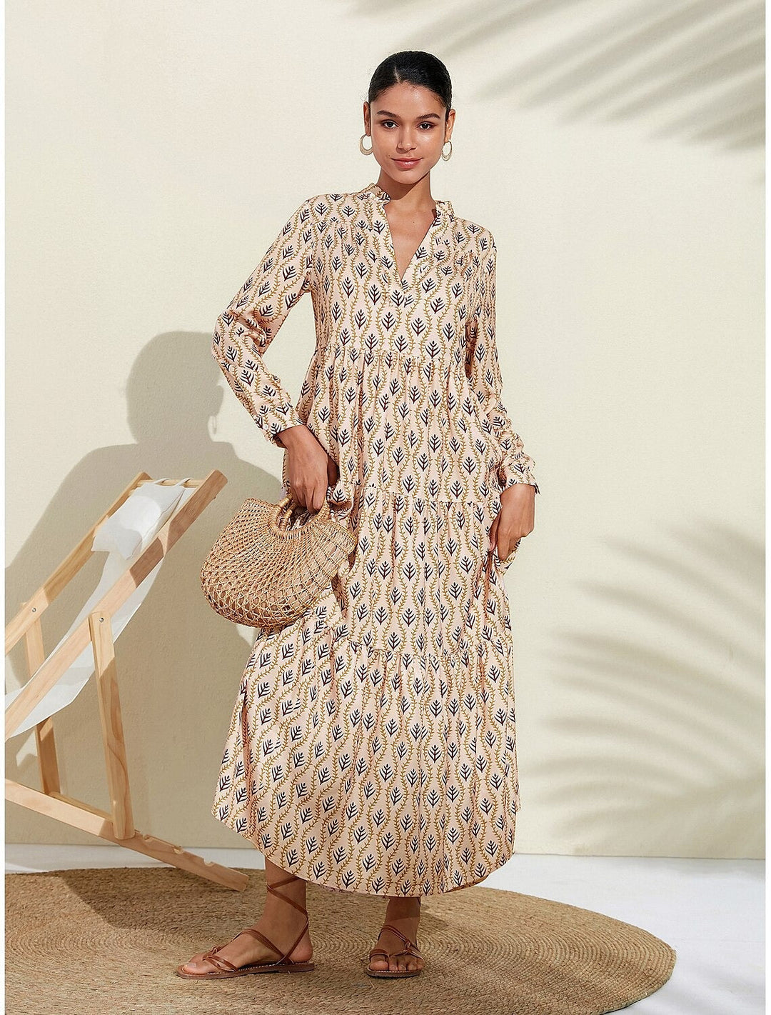 Gail – Boho-Maxikleid mit natürlichem Charme