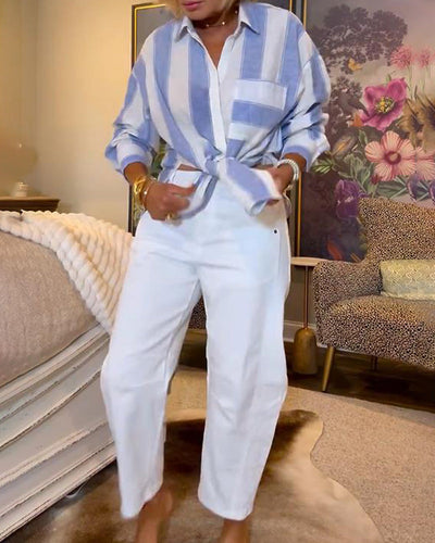 Shirt V-Ausschnitt Stilvoll Bedruckt