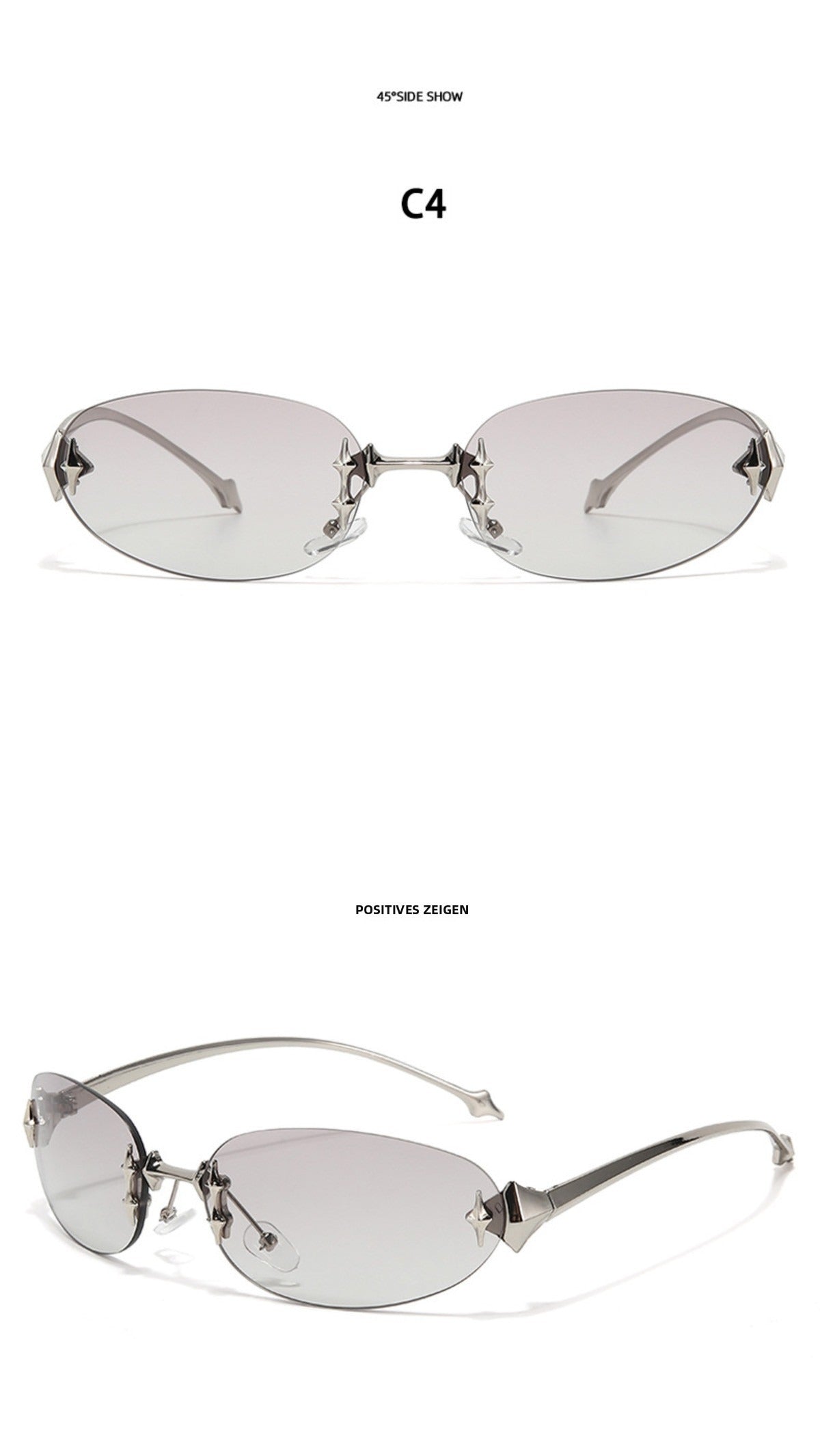 Heidi Mode | Star Rahmenlose Futuristische Sonnenbrille