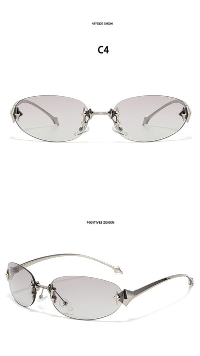 Heidi Mode | Star Rahmenlose Futuristische Sonnenbrille