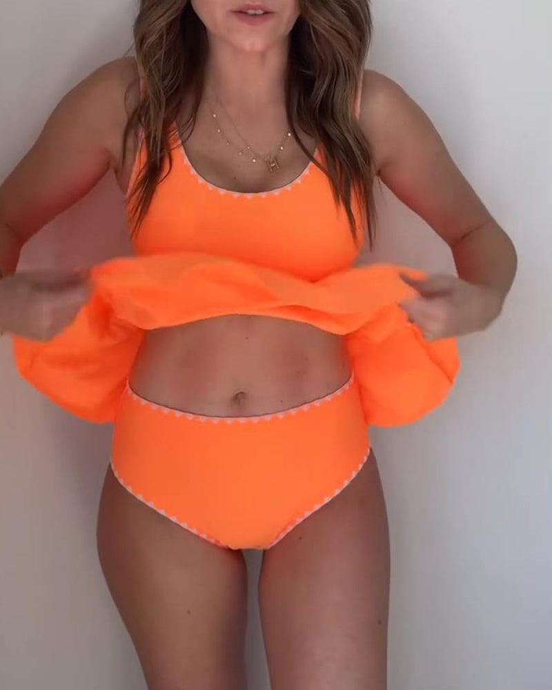 Badeanzug Ärmellos A-Linie Weste