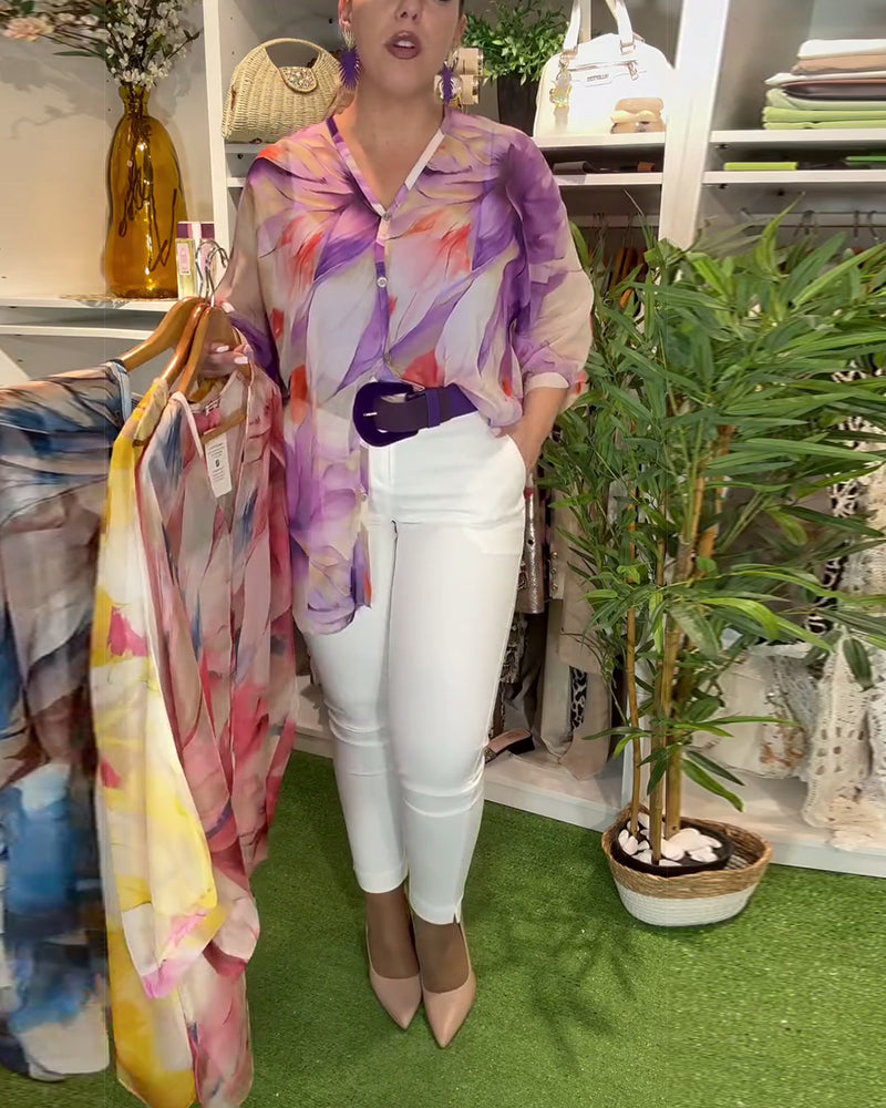 Hemd Langarm Bedruckt Mode