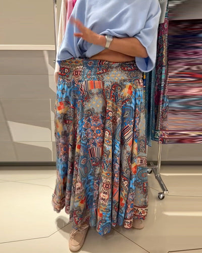 Hose Locker Urlaub Print Weites Bein