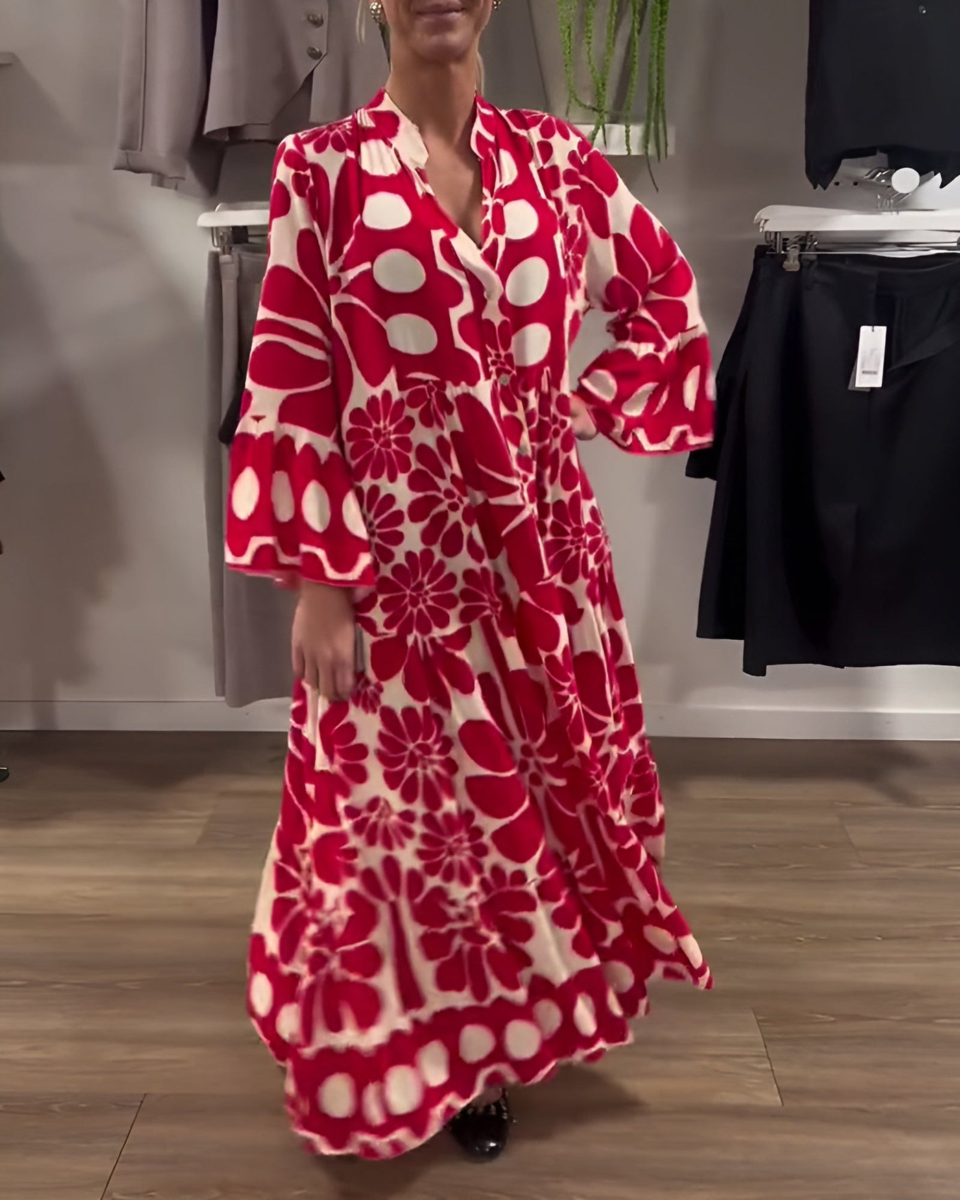 Marielle | Elegantes Maxikleid mit Muster