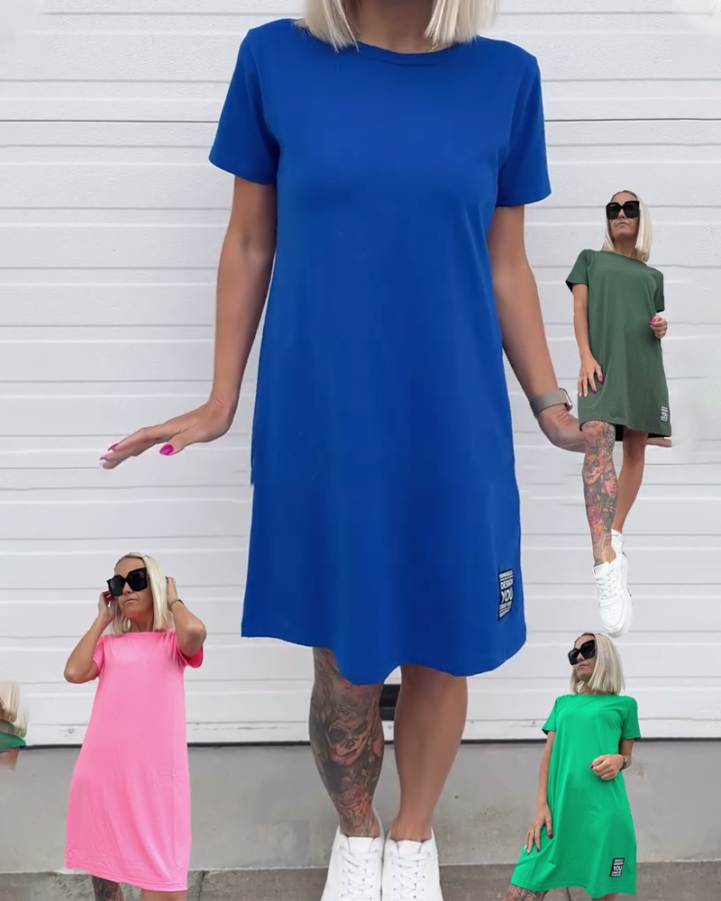 Kleid Einfaches Buchstabenlogo Einfarbig