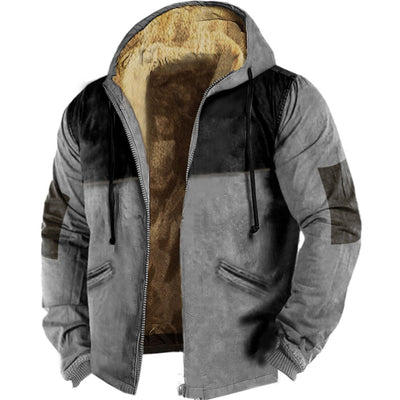 Warme Winterjacke mit Kapuze für Männer