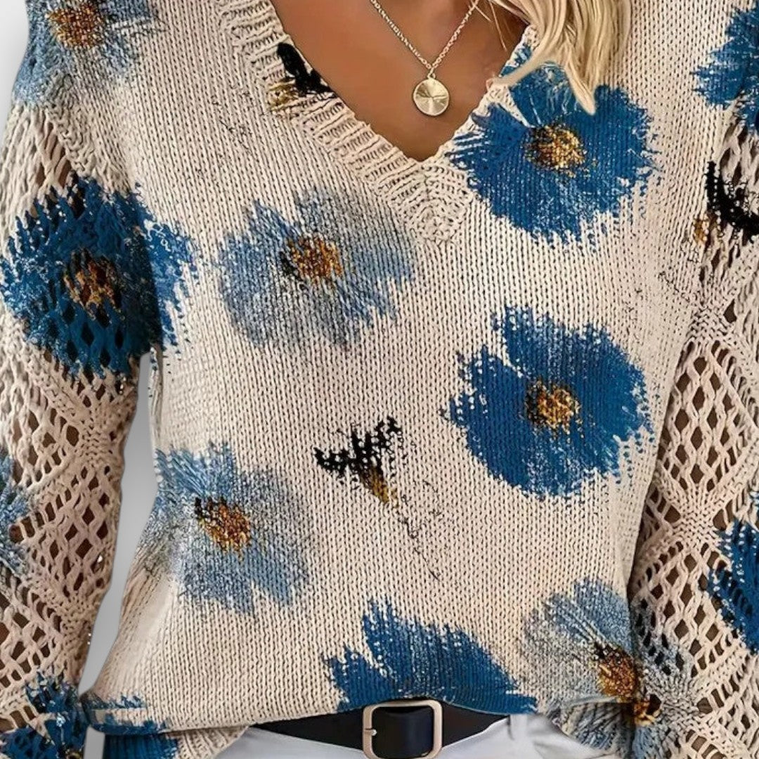 Aurelia – Eleganter Pullover mit Blumendesign