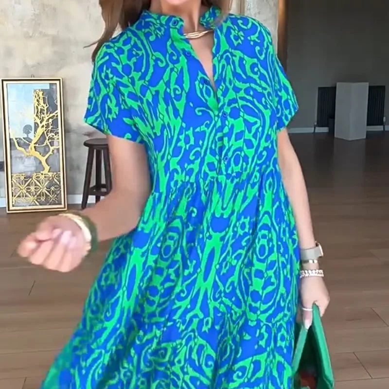 Jubilee – Locker Geschnittenes A-Linien-Kleid Mit Drucken