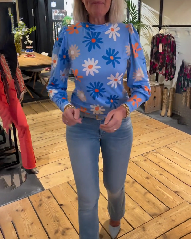 Bluse langärmelig Sonnenprint