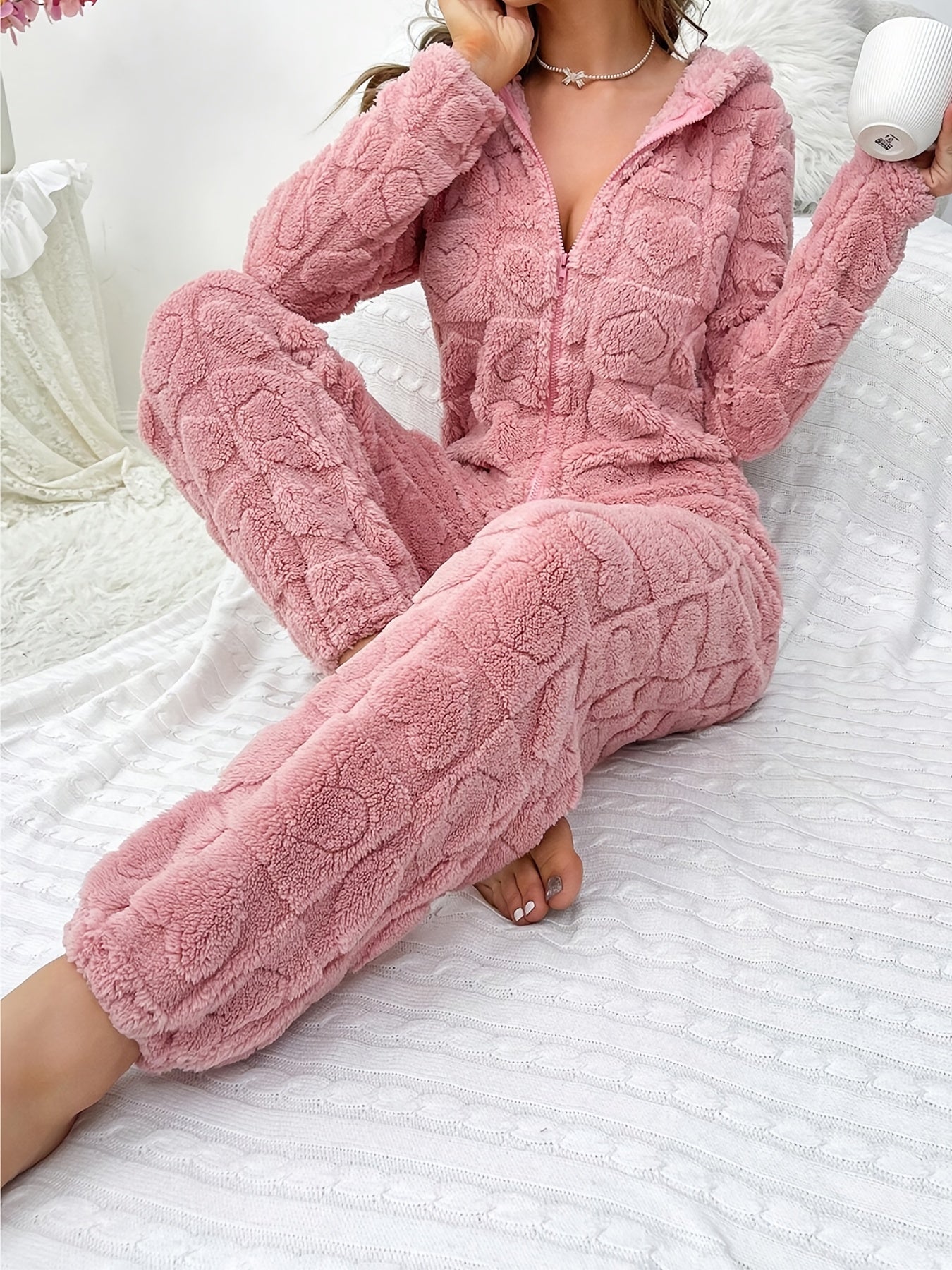 Bequemer Jumpsuit mit Kapuze für Damen