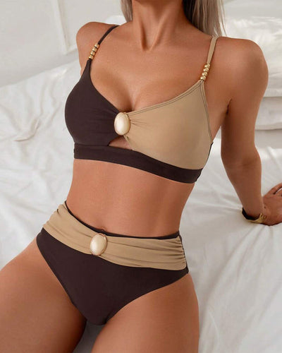 Badeanzug Hohe Taille Sexy BH Dreieck