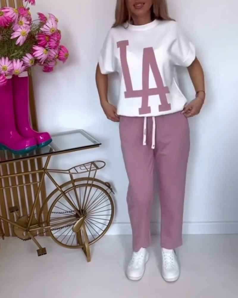 Setze Casual Letter Print Sports