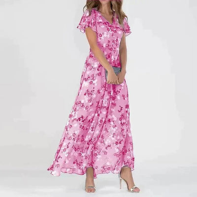 Florence – Langes Sommerkleid mit Blumenmuster