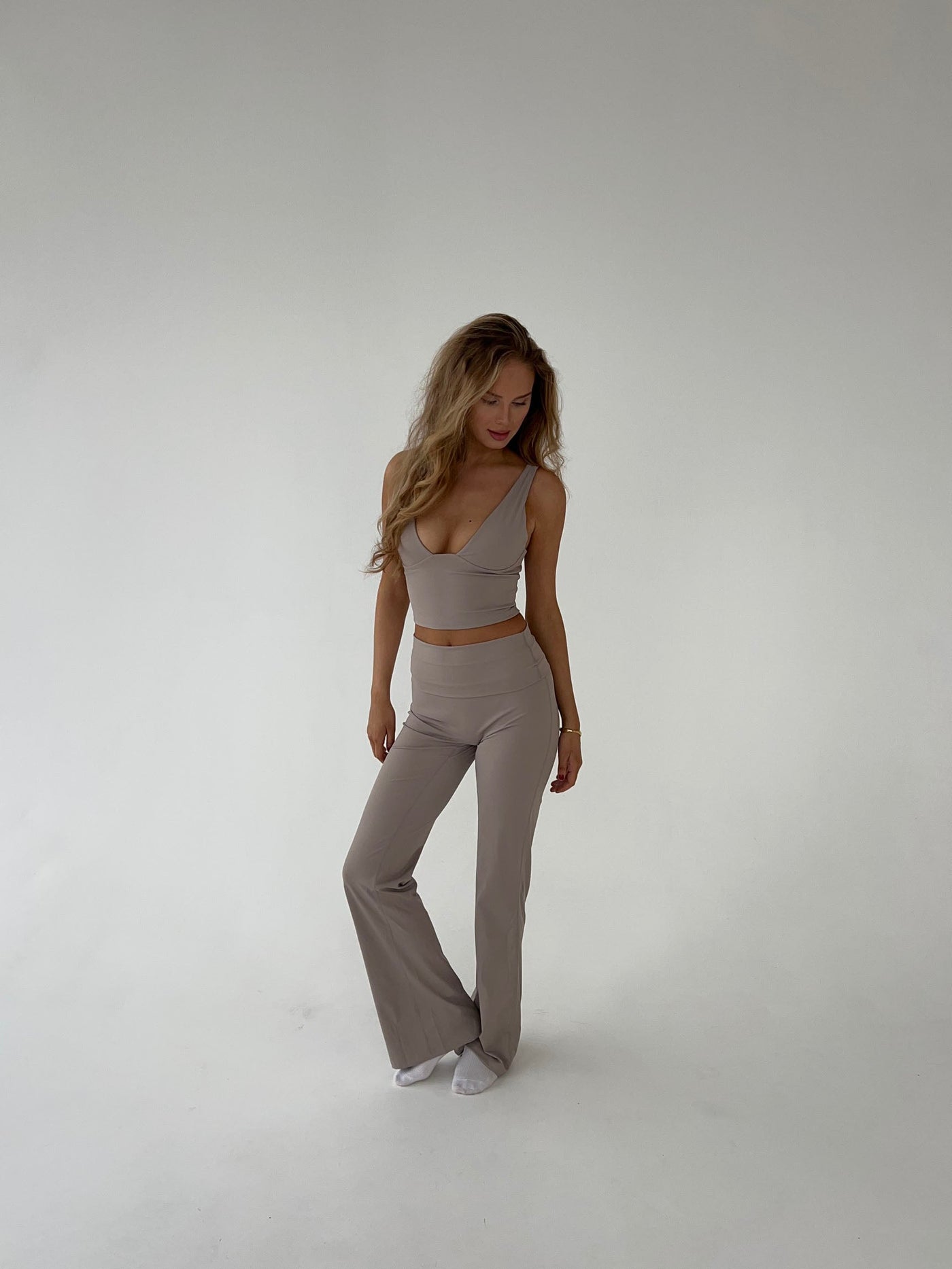Ausgestellte Stretch Damen-Leggings - für Yoga und Freizeit