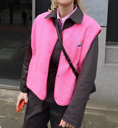 Heidi-Mode | Damen Weste mit Einfacher Knopfverschluss