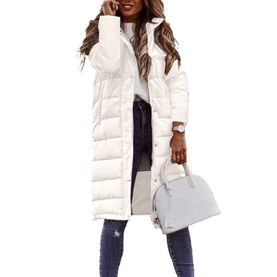 Hoodie mit Knopfverschluss und langen Ärmeln – Mid-Length Baumwolljacke im Streetstyle